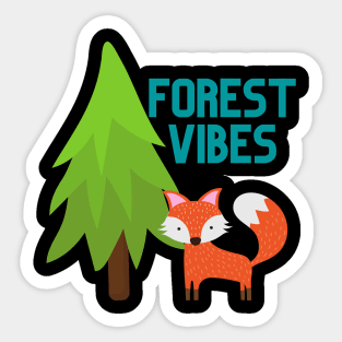 Forest Vibes Fox! Sticker